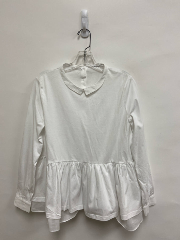 Size S White Long Sleeve Ladies Top