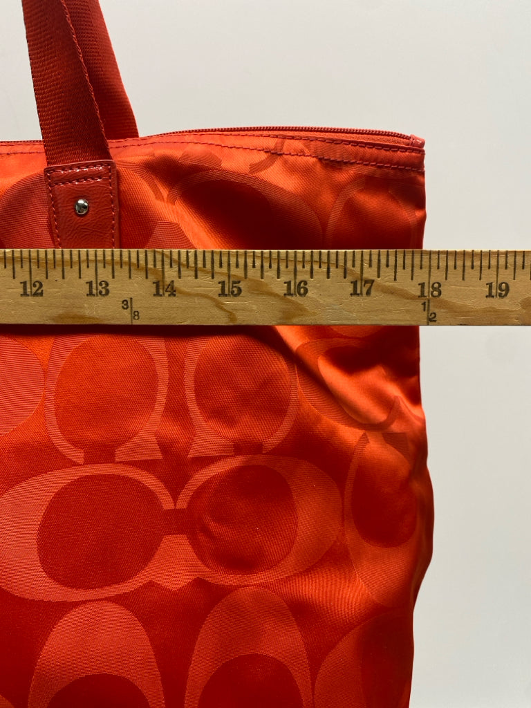 Coach Burnt Orange Signature Handbag