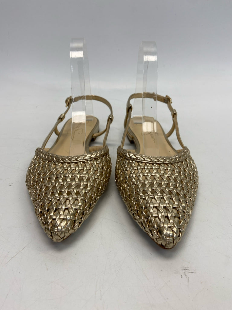 Jessica Simpson  Size 8.5 Gold Woven Metallic Flats