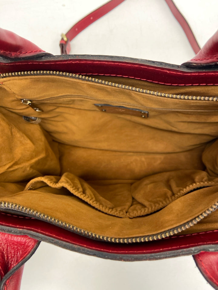 Patricia Nash Dark Red Gold Handbag
