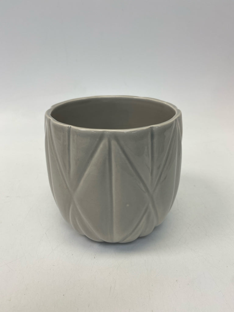 Gray Ceramic Planter