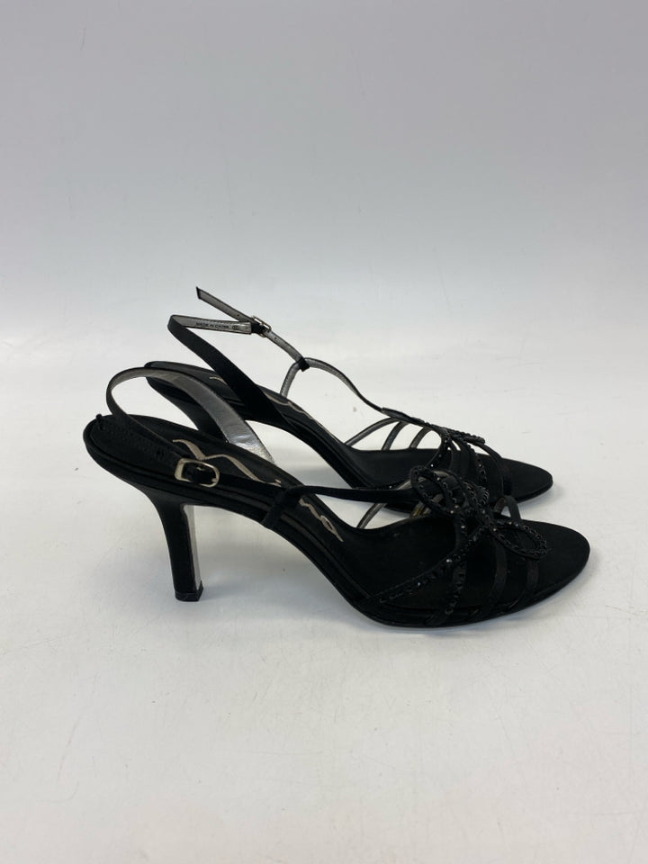 NWOT Nina US Shoe Size 6.5 Black Rhinestone(s) Sandals