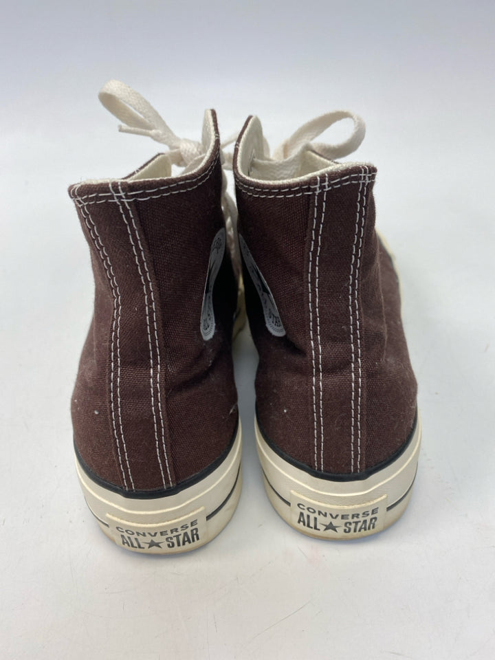 Converse US Shoe Size 8.5 Brown Lace-up Sneakers