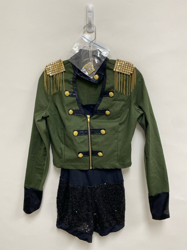 SIZE 18/20 Olive/Blk Gold Accents Girl&