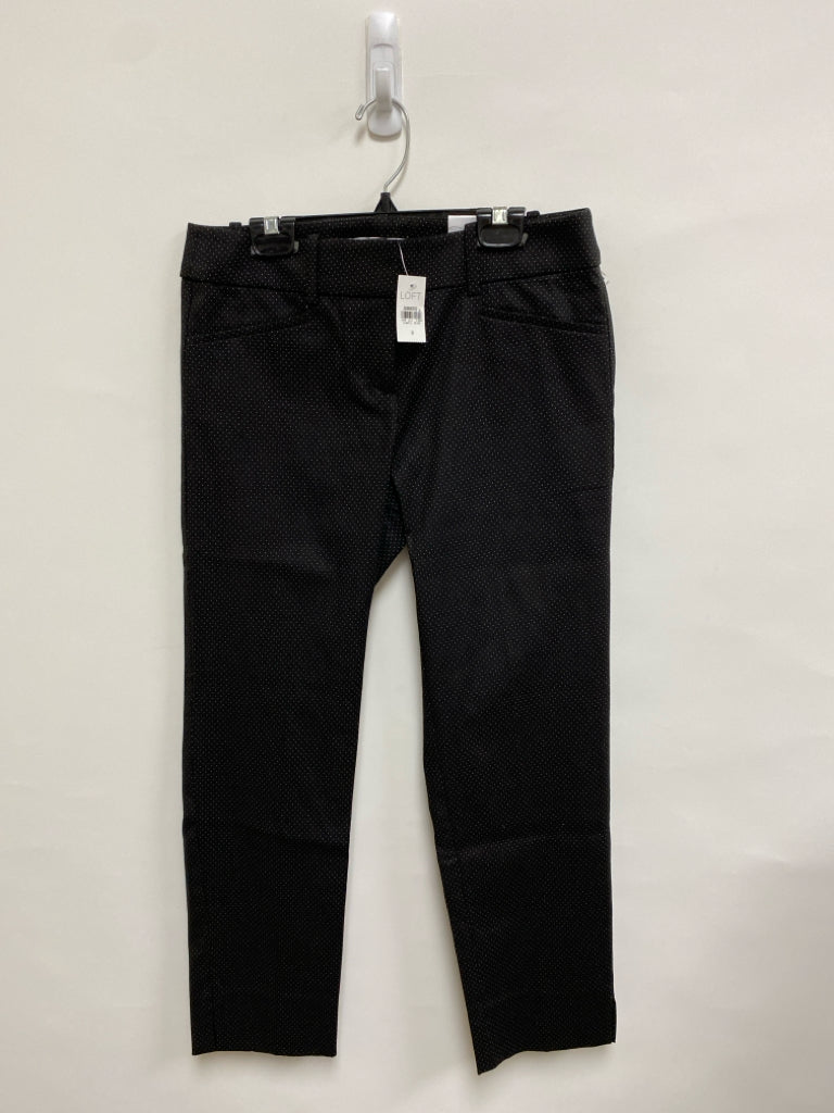NWT LOFT Size 0 Black White Dots Ladies Pants