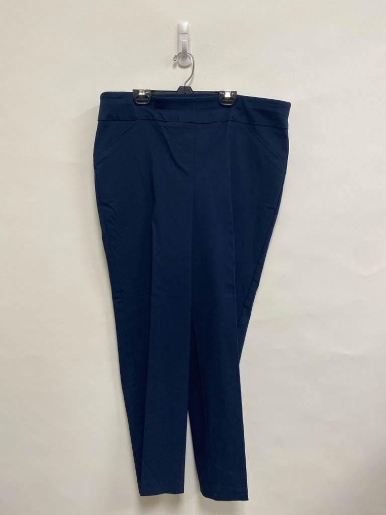 NWT Alfred Dunner Size 14P Navy Pull-on Petite Pants