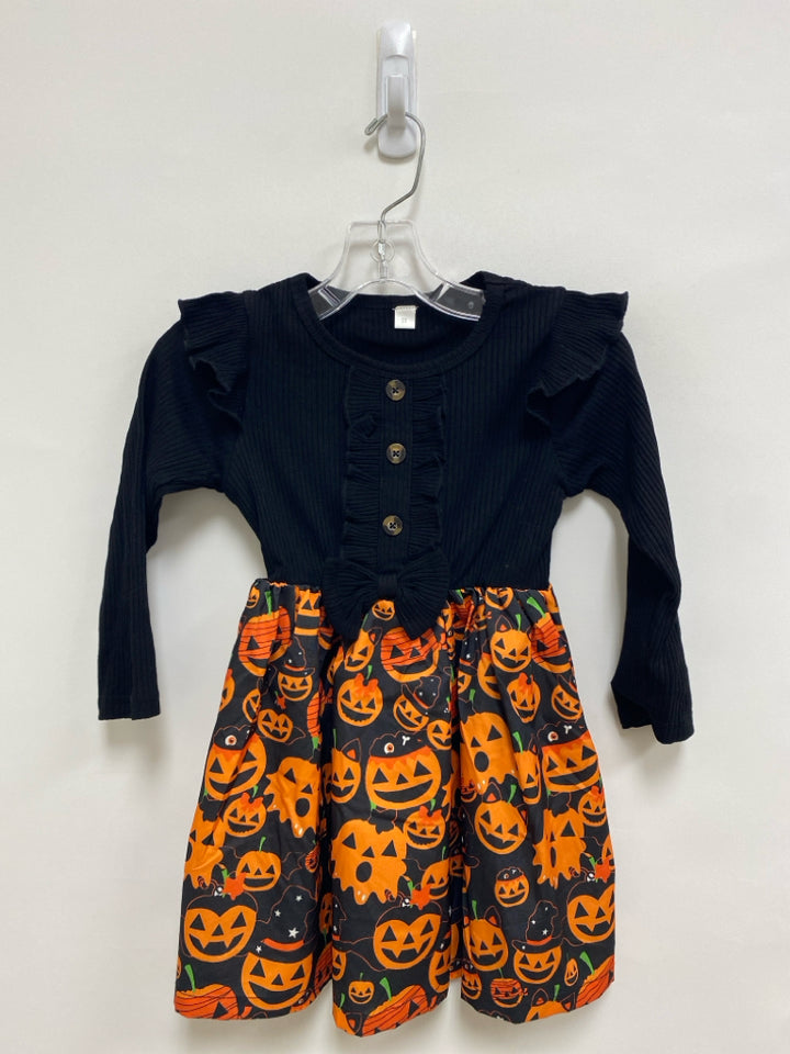 SIZE 5 Black Orange/Green Pumpkin Girl&