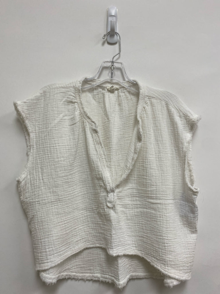 Aerie Size M White Sleeveless Gauze Ladies Top