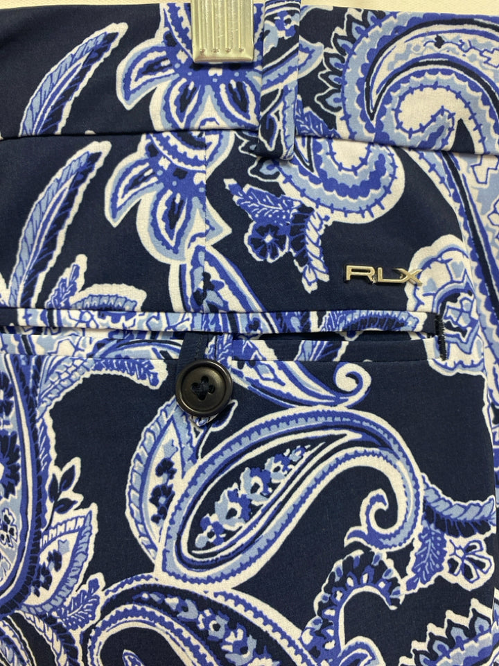 NWT Ralph Lauren Size 38 Navy/Blue White Paisley Men&