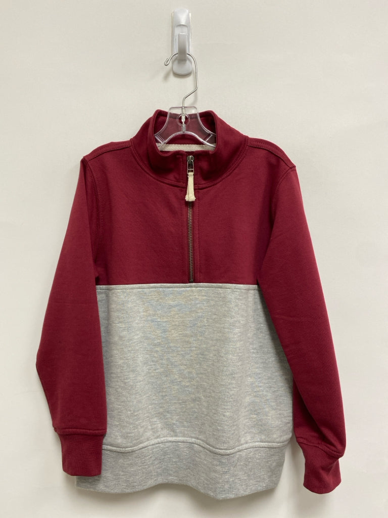 Crew Cuts SIZE 6/7 Red Gray Quarter Zip Boy&