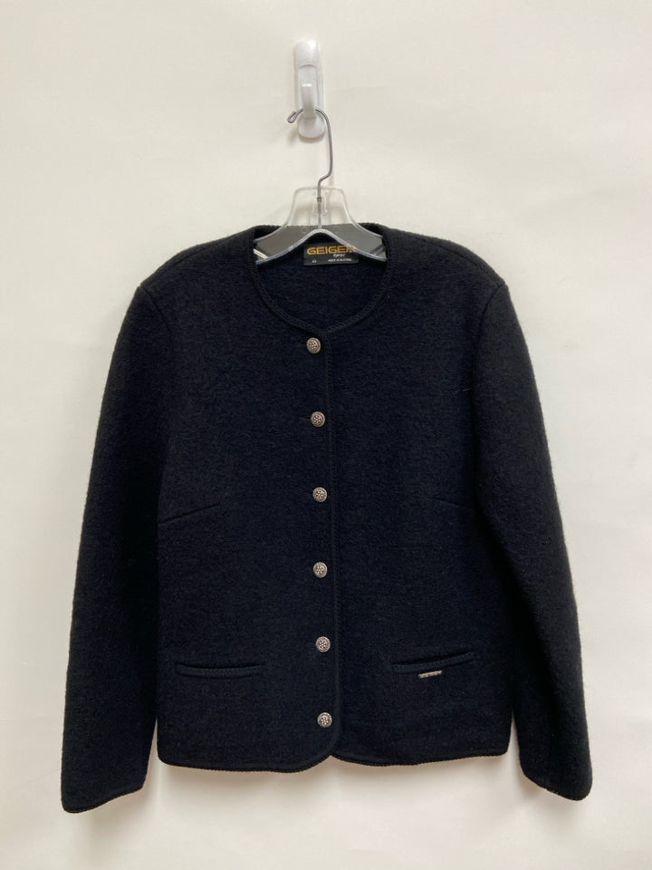 Geiger Size M Black Button Up Wool Ladies Jacket