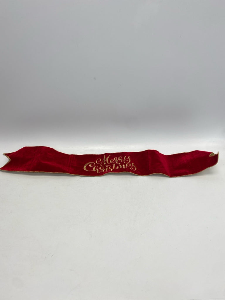 Red Gold Words Christmas