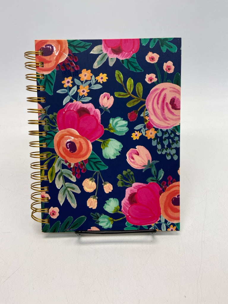 NEW Dark Blue Multi Color Flowers Books