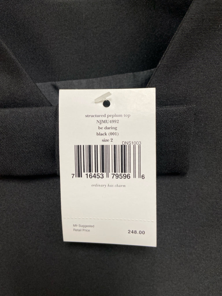 NWT Kate Spade Size 2 Black Sleeveless Ladies Top