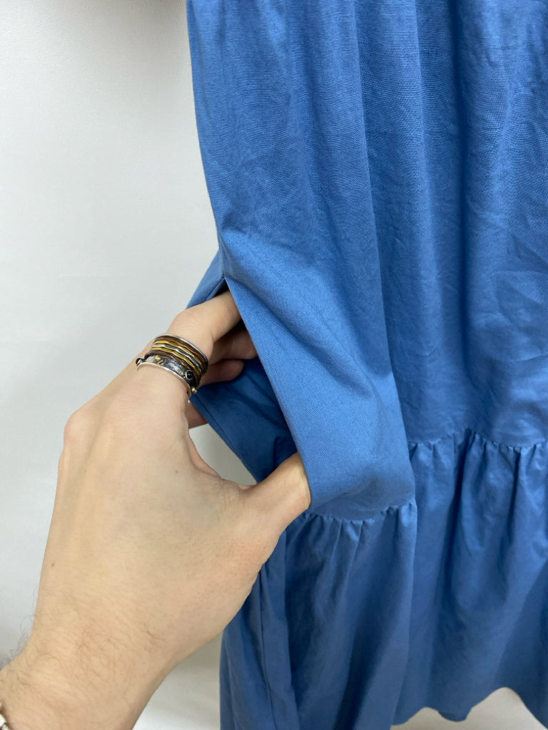 Donna Morgan Size 8 Blue Puff Sleeve Ladies Dress