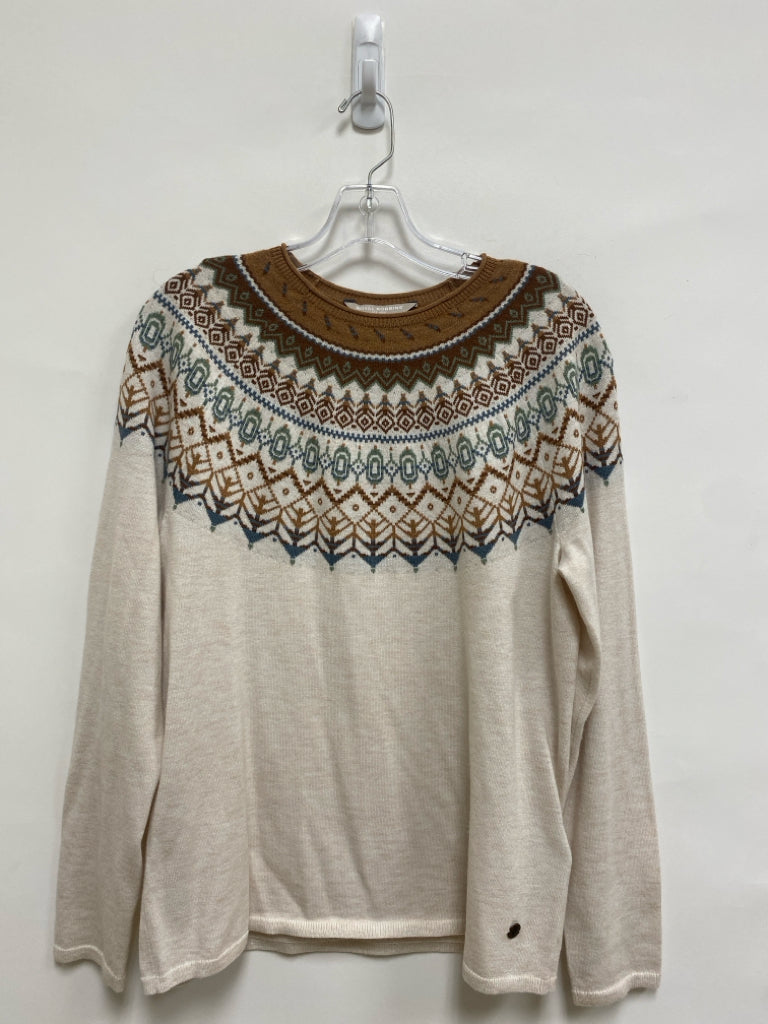 Royal Robbins Size L Tan/Brown Seafoam Wool Blend Ladies Sweater