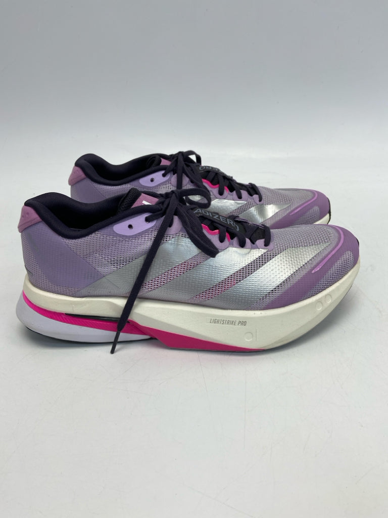 Adidas  Size 8 Purple Silver Lace-up Sneakers