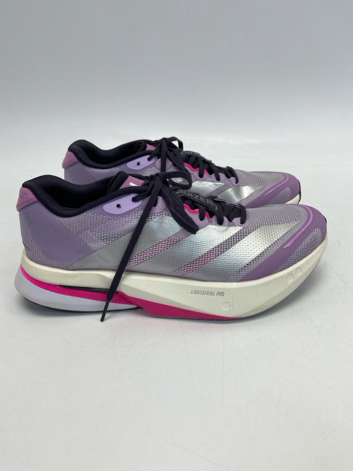 Adidas  Size 8 Purple Silver Lace-up Sneakers