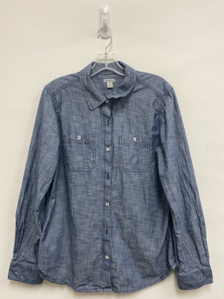 Carhartt Size L Dusty Blue Ladies Top