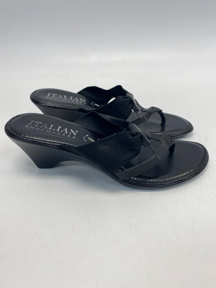 ItalianShoemaker  Size 7 Black Sandals