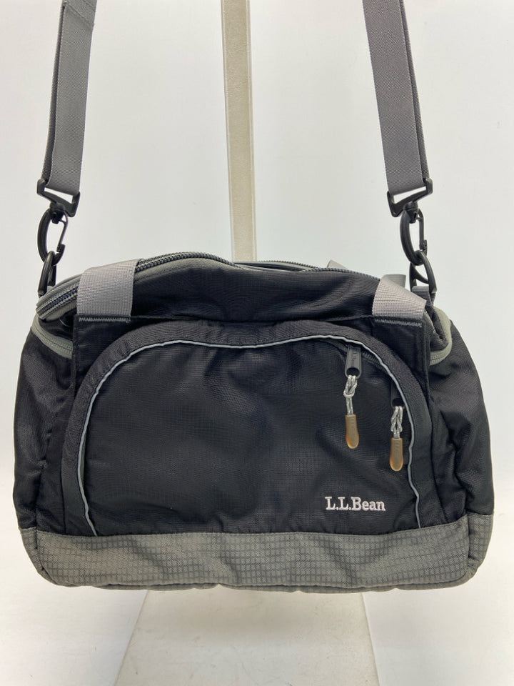 L L Bean Black Gray Duffle Bag