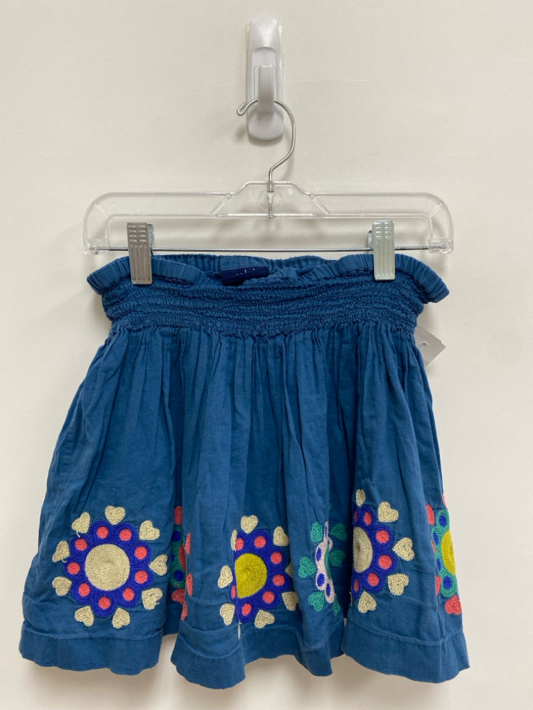 Mini Boden SIZE 5/6 Blue Multi Color Embroidered Girl&