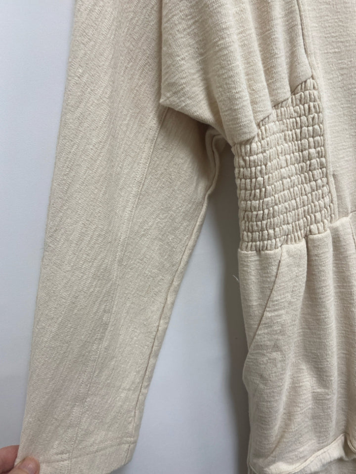 NWT Free People Size S Cream Texture V Neck Ladies Jumpsuit