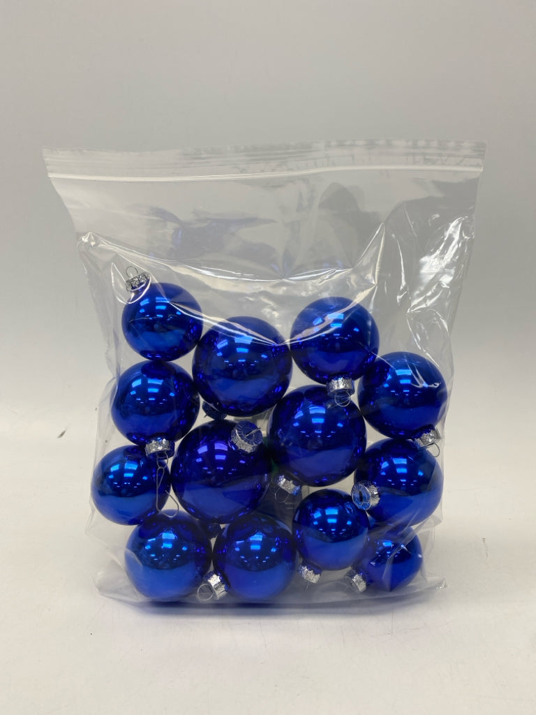Royal Blue Shiny Ornaments