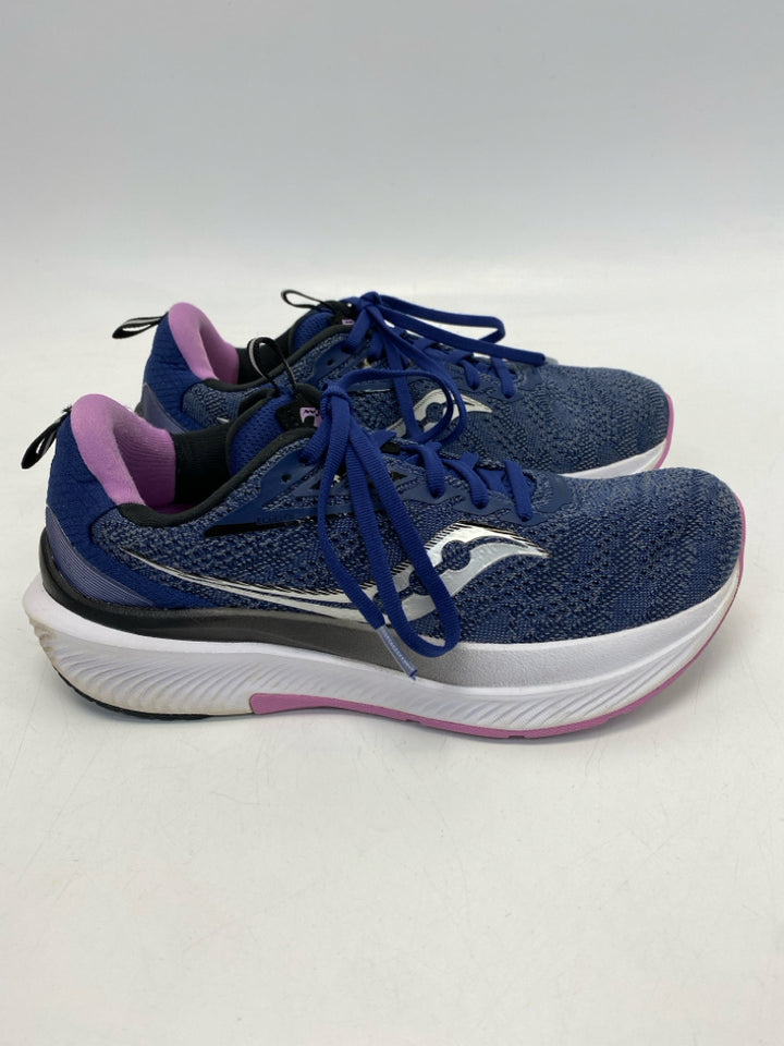 Saucony  Size 7.5 Blue Lace-up Sneakers