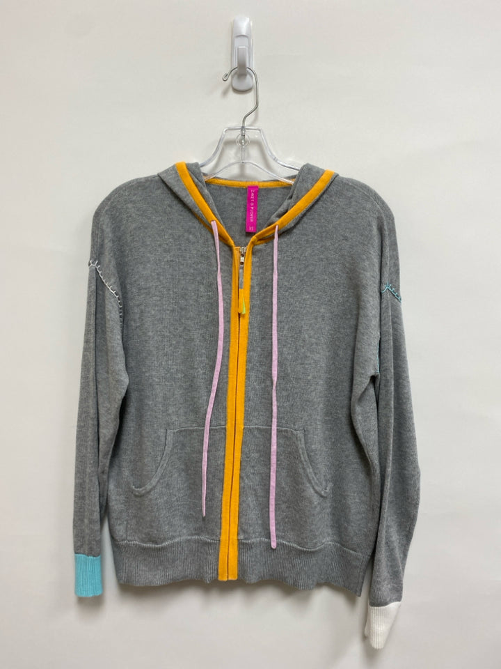 ZAKET&amp;PLOVER Size XS Orange Smiley Face Zip Down Hooded Ladies Jacket