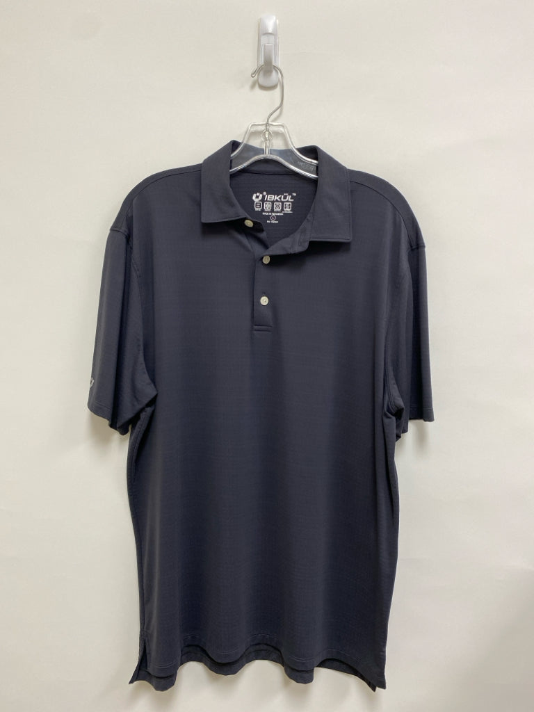 IBKUL Size L Charcoal Polo Men&
