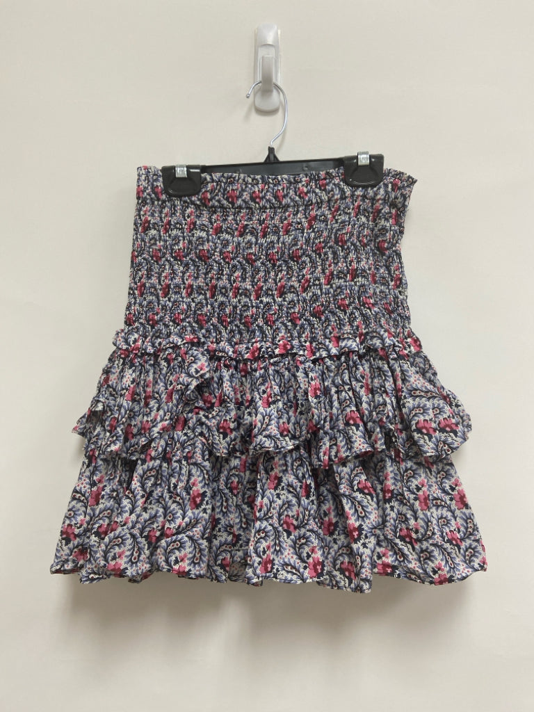 Size 36 Black/White Purple/Pink Acanthus Tiered Ladies Skirt