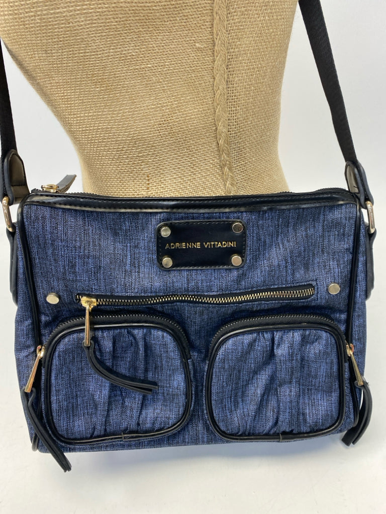 ADRIENNE VITTADINI Blue Black Crossbody