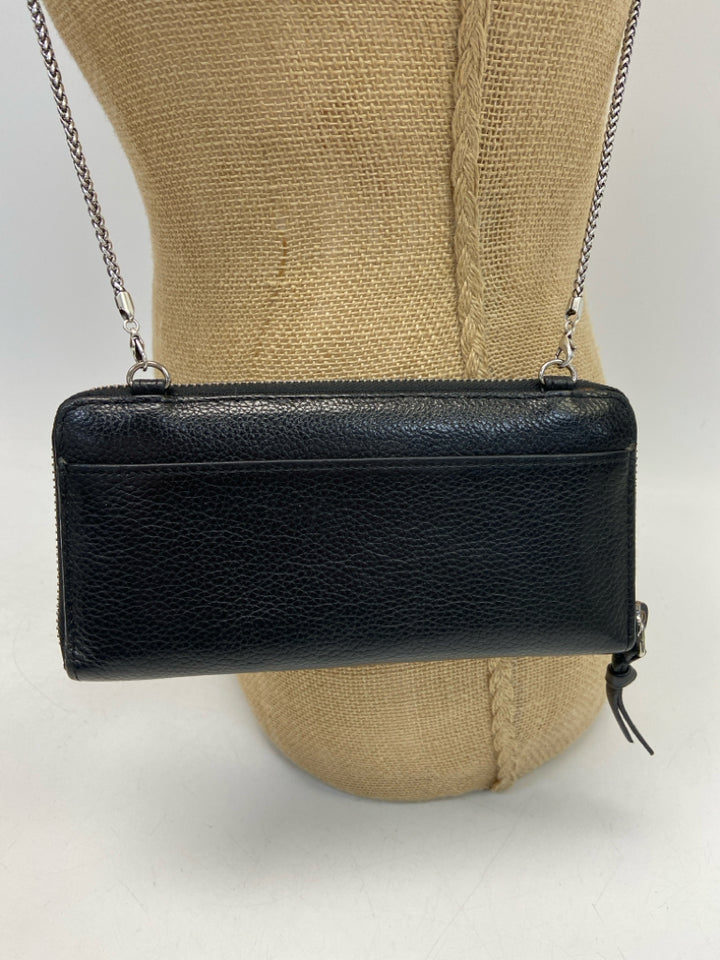 Brighton Black Silver Studded Crossbody