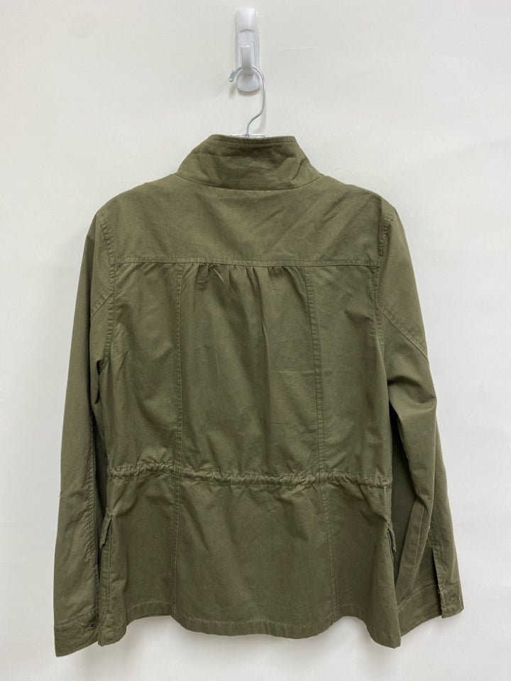 LOVE TREE Size L Dark Olive Zip Down Ladies Jacket