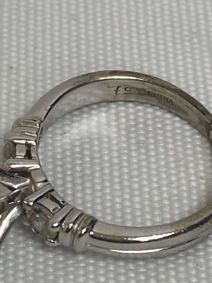 Silver Clear Jeweled Ring