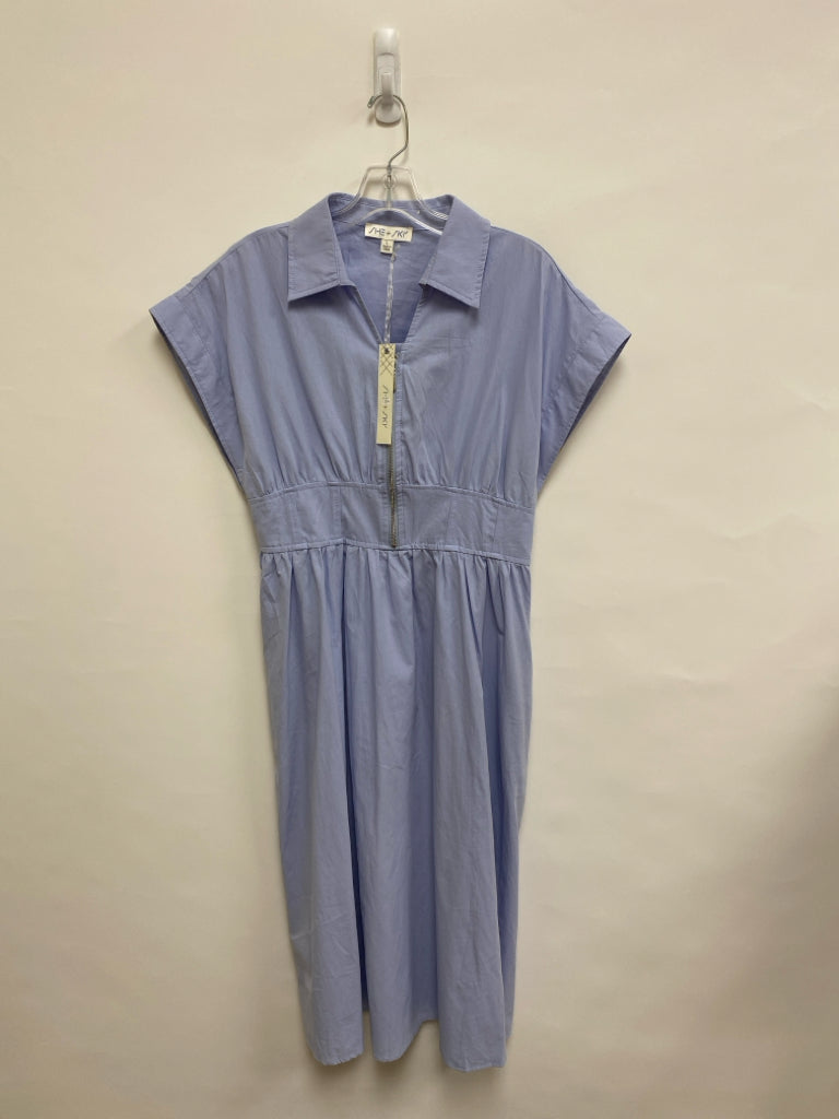 NWT She + Sky Size L Pale Blue Cotton Ladies Dress