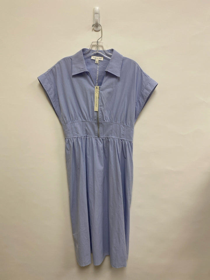 NWT She + Sky Size L Pale Blue Cotton Ladies Dress