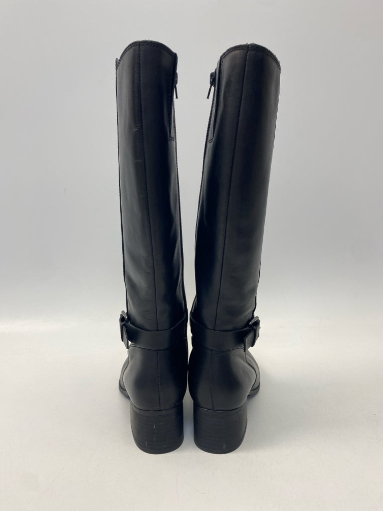 Naturalizer US Shoe Size 8.5 Black Side Zipper Leather Boots