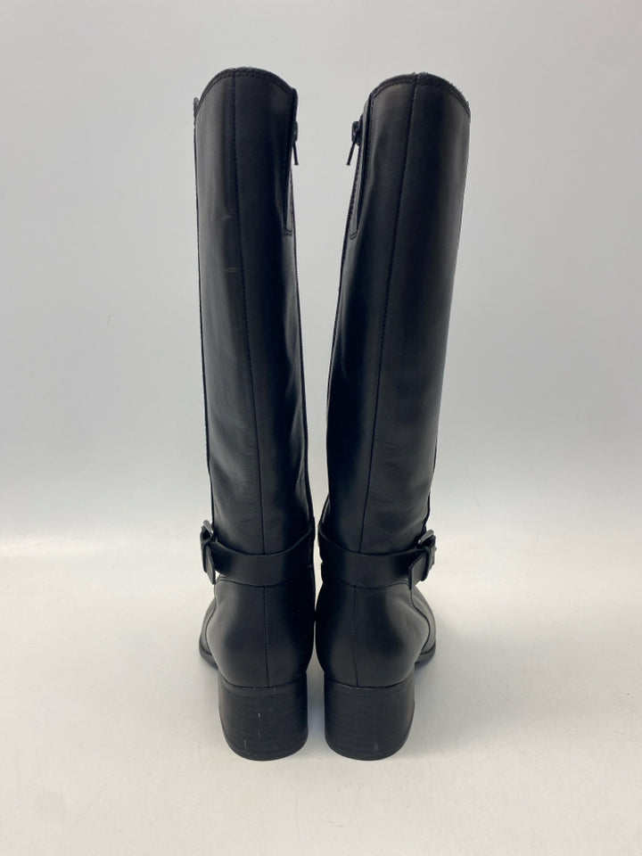Naturalizer US Shoe Size 8.5 Black Side Zipper Leather Boots
