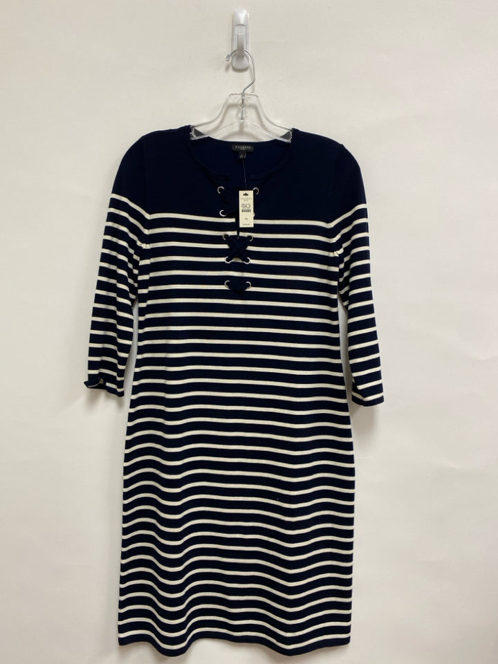 NWT Talbots Size SP Navy White Striped Petite Dress