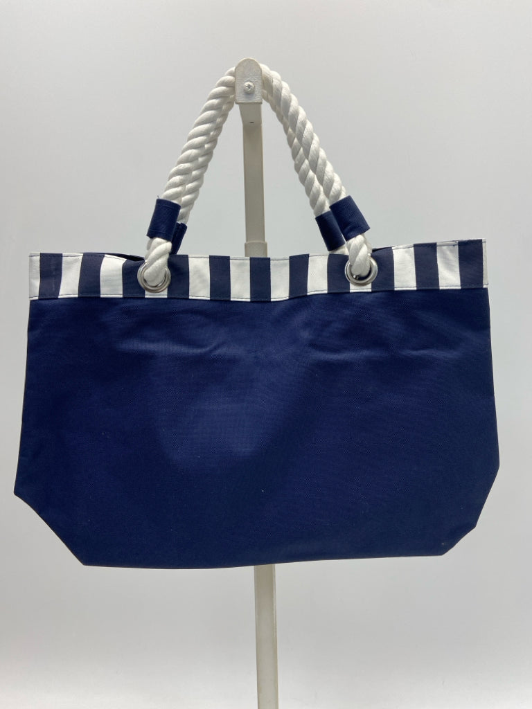 NWT Yankee Candle Blue White Nautical Tote Bag