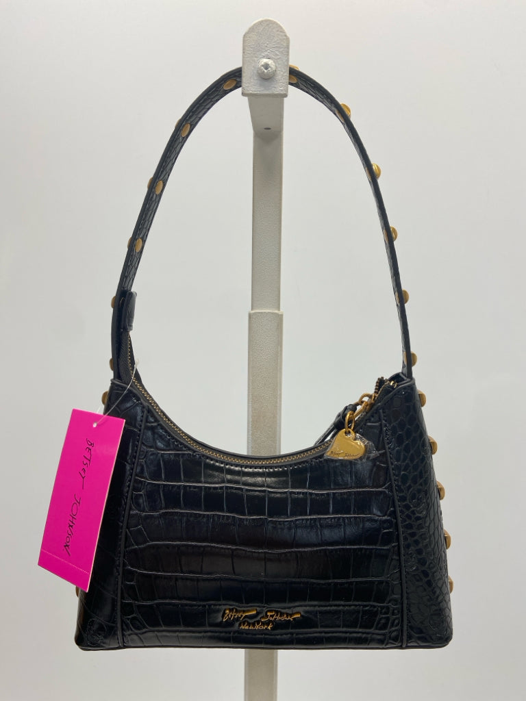NWT Betsey Johnson Black Embossed Handbag