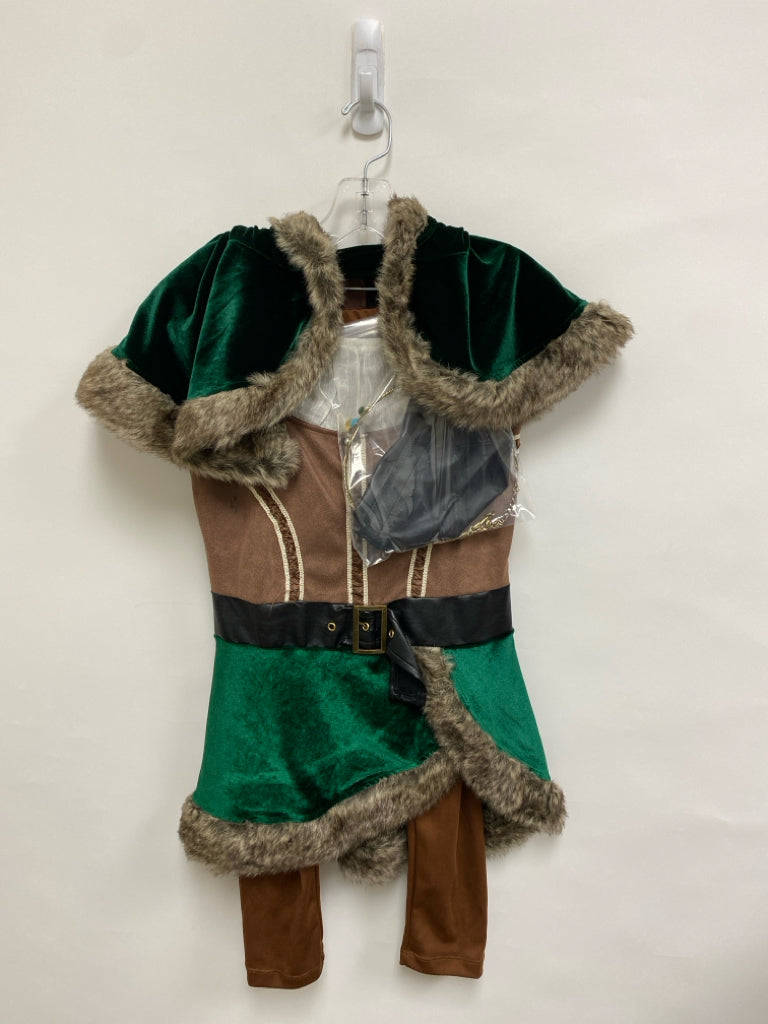 Chasing Fireflies SIZE 10 Green Brown Faux Fur Girl&