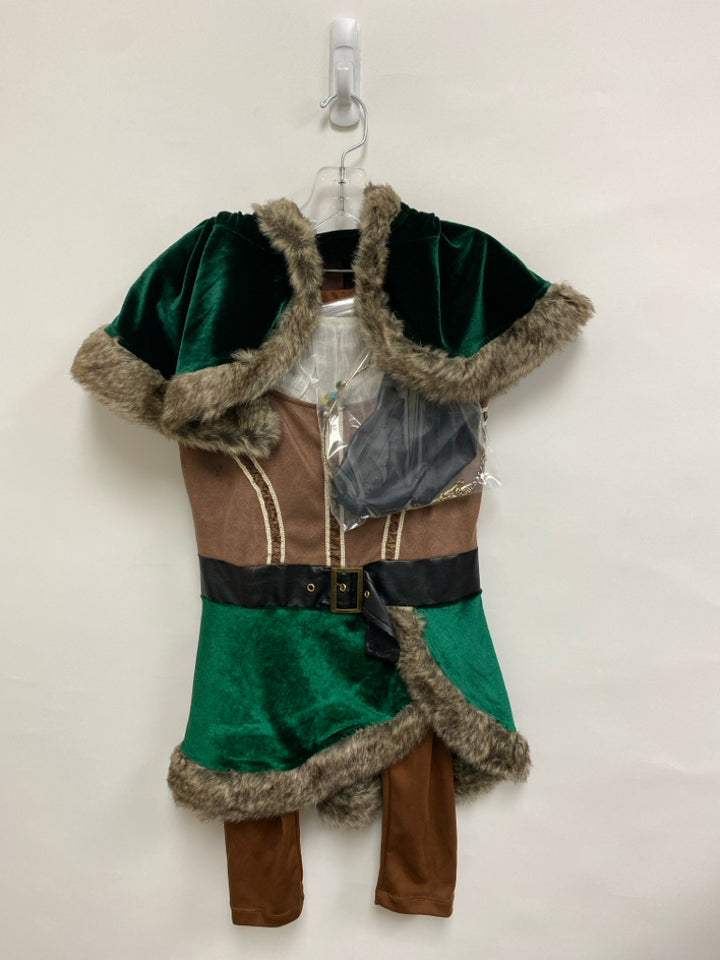 Chasing Fireflies SIZE 10 Green Brown Faux Fur Girl&