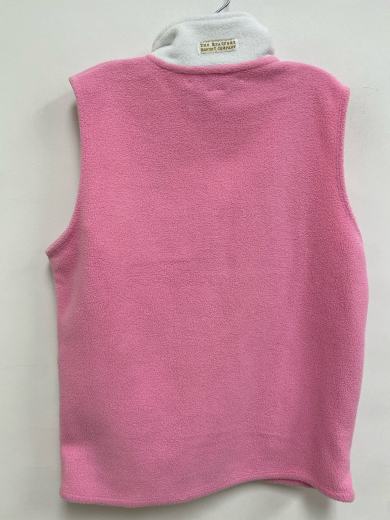 Beaufort Bonnet Co. SIZE 12 Pink White Trimmed Fleece Girl&