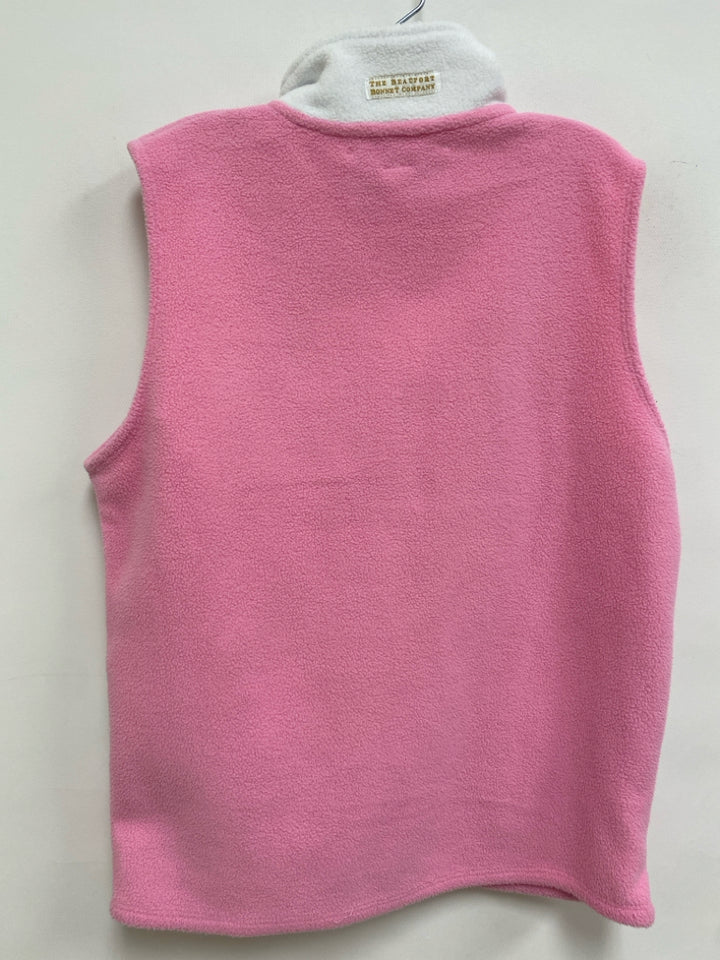 Beaufort Bonnet Co. SIZE 12 Pink White Trimmed Fleece Girl&
