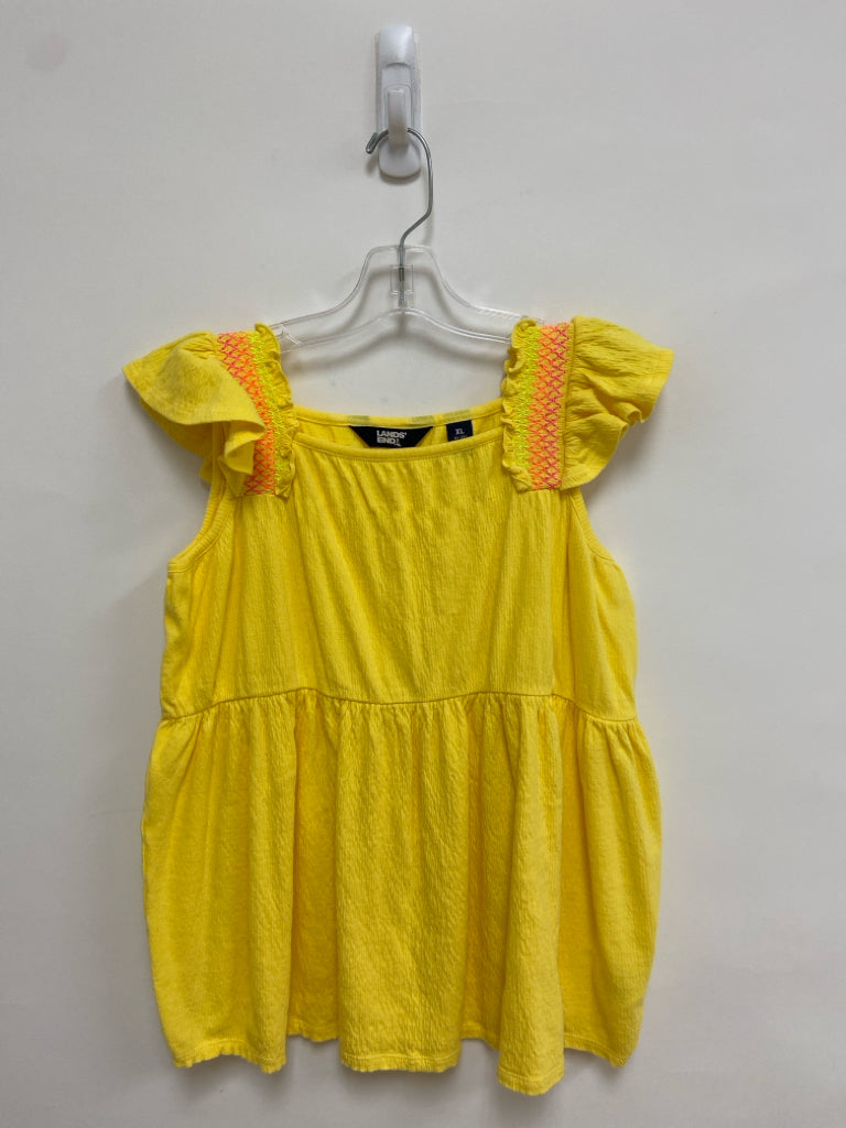 Lands End SIZE 14/16+ Yellow Ruffles Girl&