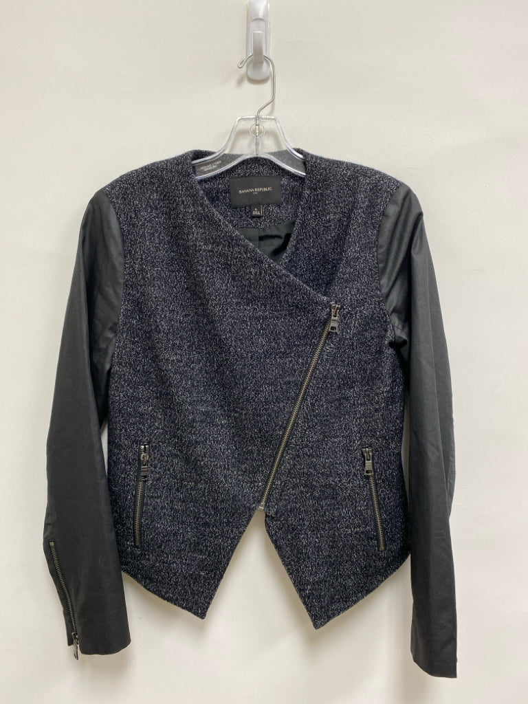 Banana Republic Size 6 Black Mottled Ladies Jacket