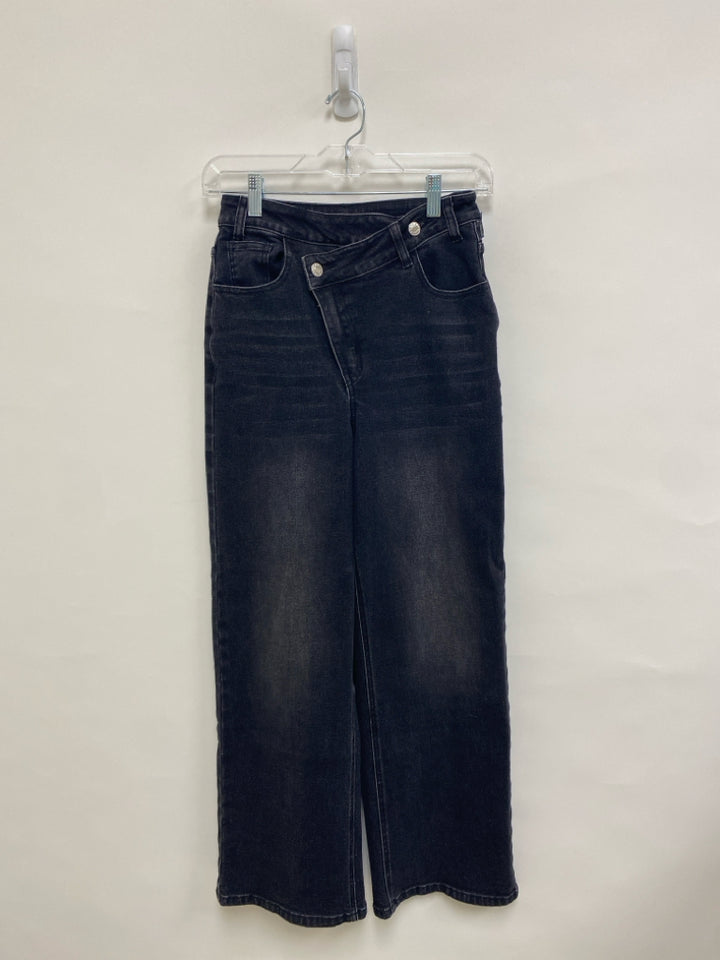 Size XS Faded Black Wide Leg Ladies Jeans